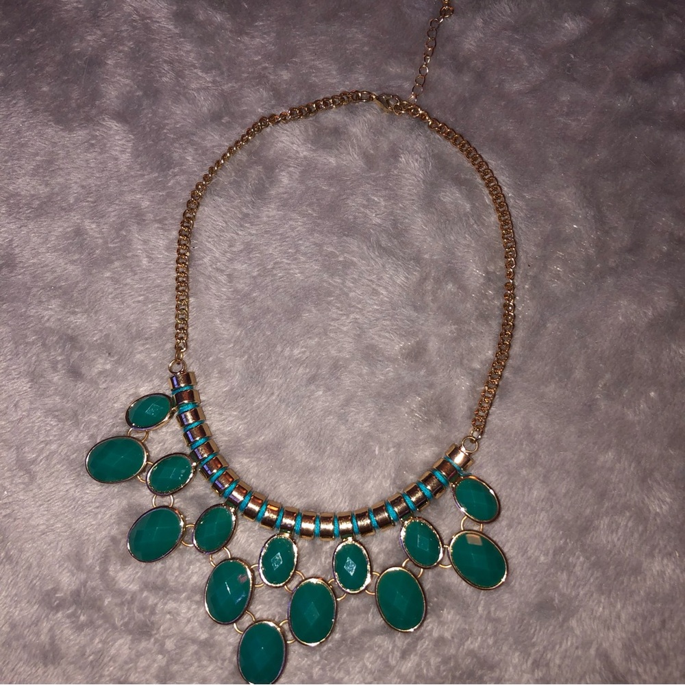 Green Enamel Necklace